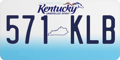 KY license plate 571KLB