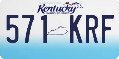KY license plate 571KRF