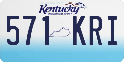 KY license plate 571KRI