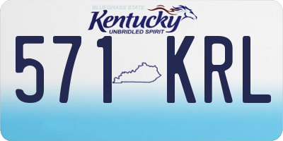 KY license plate 571KRL