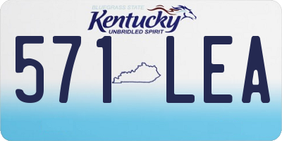 KY license plate 571LEA