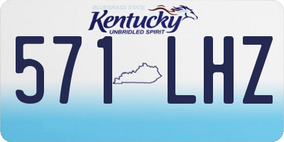 KY license plate 571LHZ