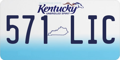 KY license plate 571LIC