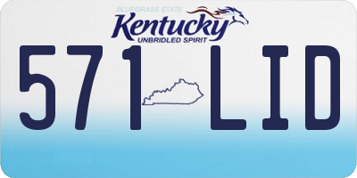 KY license plate 571LID