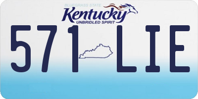 KY license plate 571LIE