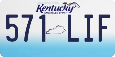 KY license plate 571LIF