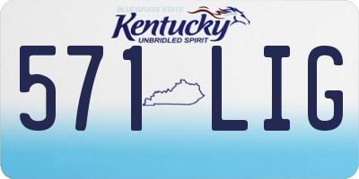 KY license plate 571LIG