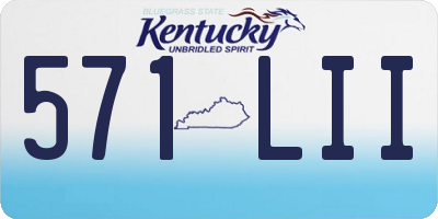KY license plate 571LII
