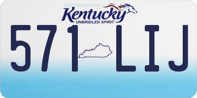 KY license plate 571LIJ