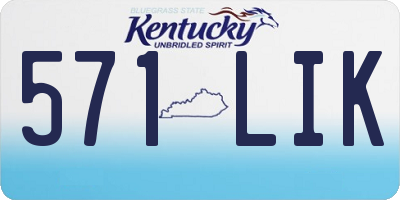 KY license plate 571LIK