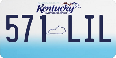 KY license plate 571LIL