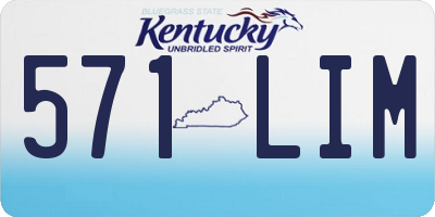 KY license plate 571LIM