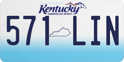 KY license plate 571LIN