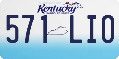 KY license plate 571LIO
