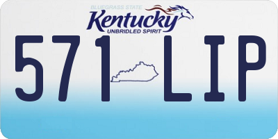 KY license plate 571LIP
