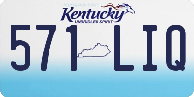 KY license plate 571LIQ