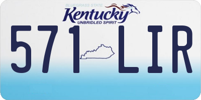 KY license plate 571LIR