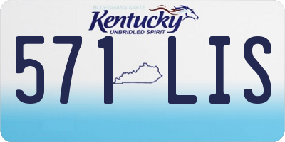 KY license plate 571LIS