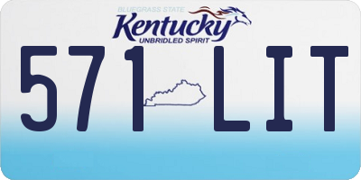 KY license plate 571LIT