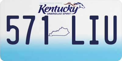 KY license plate 571LIU