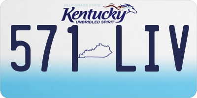 KY license plate 571LIV