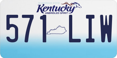 KY license plate 571LIW