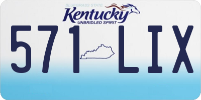 KY license plate 571LIX