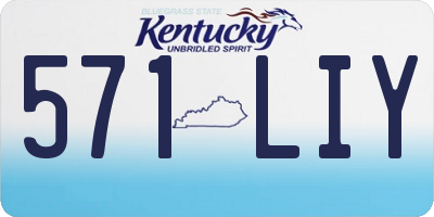 KY license plate 571LIY