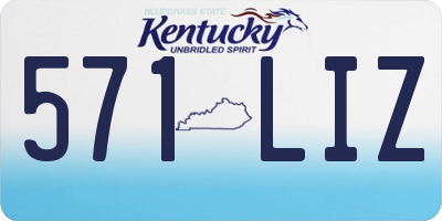KY license plate 571LIZ
