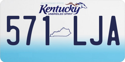 KY license plate 571LJA