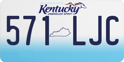 KY license plate 571LJC