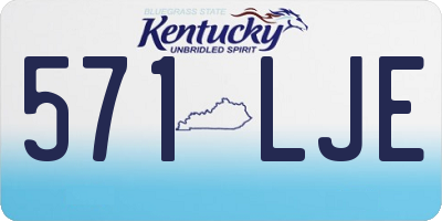 KY license plate 571LJE