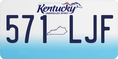 KY license plate 571LJF