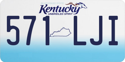 KY license plate 571LJI