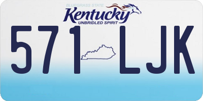 KY license plate 571LJK