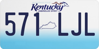 KY license plate 571LJL