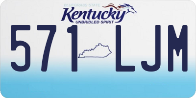 KY license plate 571LJM