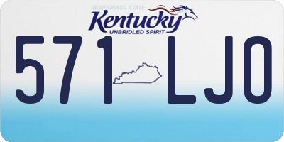 KY license plate 571LJO