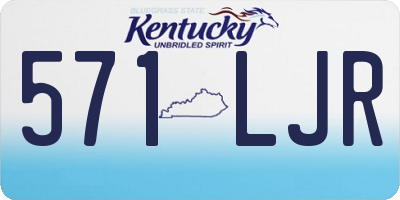 KY license plate 571LJR