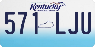 KY license plate 571LJU