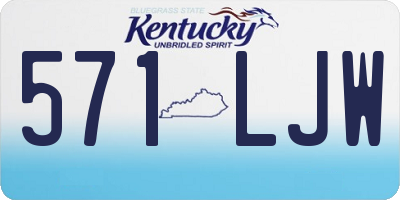 KY license plate 571LJW