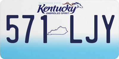 KY license plate 571LJY