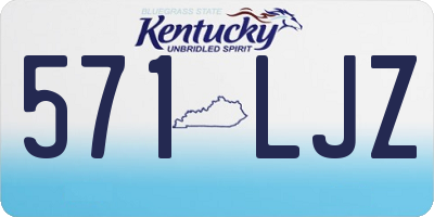 KY license plate 571LJZ