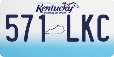 KY license plate 571LKC