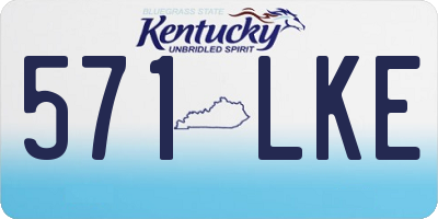 KY license plate 571LKE