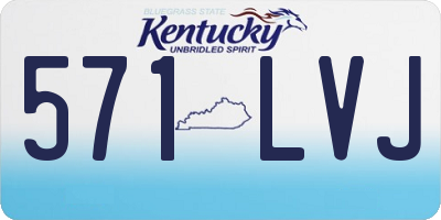 KY license plate 571LVJ