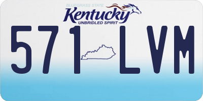 KY license plate 571LVM