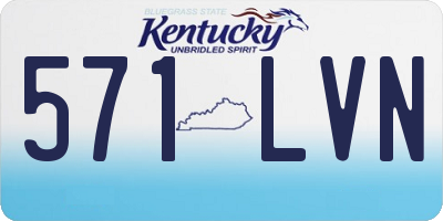 KY license plate 571LVN