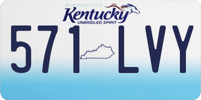 KY license plate 571LVY