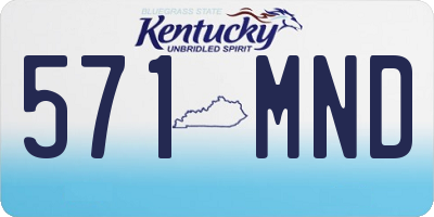 KY license plate 571MND